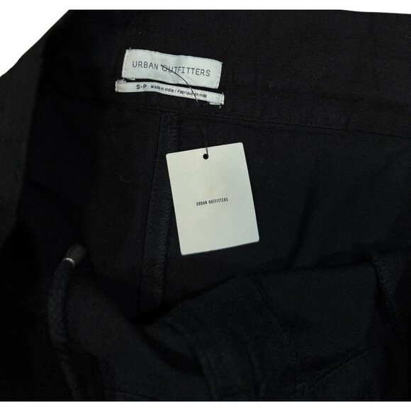NEW Urban Outfitters Womens S Pants Jogger Black 100% Cotton Rise 14” Drawstring - Picture 2 of 10